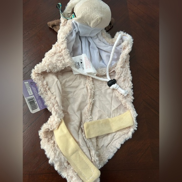 Rubie's Cream and Brown Plush Sheep with Blue Ribbon - Picture 4 of 4